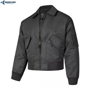 DAIZEN <b>STAR</b> INTERNATIONA Men's Bomber <b>Jacket</b> Solid Color Pullover Closure Stand Collar Polyester Windproof Casual Winter 140g - Product Image 1