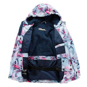 Men's Hooded Stand <b>Waterproof</b> Puffer <b>Jacket</b> <b>Red</b> Gray Color Blocking Windproof Polyester Zipper Closure Front Winter Outdoor - Product Image 3