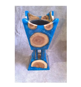 Brûleur d'encens moderne en résine avec incrustation en laiton, écologique, électrique, style Bakhoor arabe, support d'aromathérapie bois de santal pour la décoration intérieure - Product Image 4