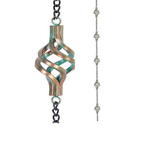 โซ่เหล็กสไตล์เรียบง่ายสำหรับการจัดการน้ำฝน รางน้ำฝนบนหลังคา ตกแต่งสวนกลางแจ้ง - Product Image 1