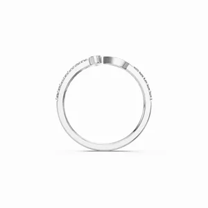 Bague élégante en diamant de laboratoire, taille brillant rond, 19 pierres, certifiée IGI, clarté VVS, or 10/14/18 carats pour femme - Product Image 3