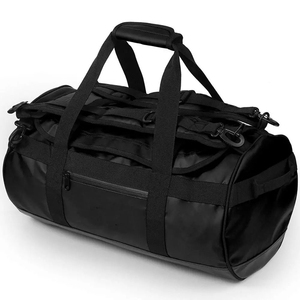 Sac de sport en nylon noir avec fermeture éclair, sac à dos de voyage et de fitness durable, sac de rangement pour équipement d'exercice - Product Image 6