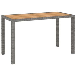 Set da Pranzo da Esterno in Rattan Grigio, 6 Posti, Mobili da Giardino con Tavolo in Teak, Stile Contemporaneo - Product Image 2