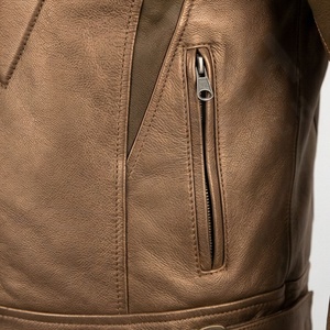 Nouvelles vestes de moto en cuir de vachette avec panneaux extensibles quadridirectionnels, protections homologuées, vêtements de moto de couleur personnalisée - Product Image 5