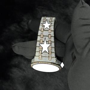 Nuevo Reloj de Lujo de Negocios, Cuadrado, Estilo Antiguo, de Acero Inoxidable, Completamente Engastado con Diamantes Cultivados en Laboratorio VVS, Mecánico Automático - Product Image 6
