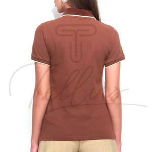 เสื้อโปโลผู้หญิงรุ่นใหม่ เนื้อผ้านุ่ม สวมใส่สบาย สีพื้น สำหรับเล่นกีฬา รับสกรีนโลโก้ คุณภาพสูง - Product Image 3