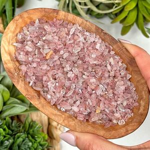 Chips de cuarzo rosa de la mejor calidad al por mayor, piedra de cristal natural, grava, piedra semipreciosa caída, artesanías de Feng Shui - Product Image 3