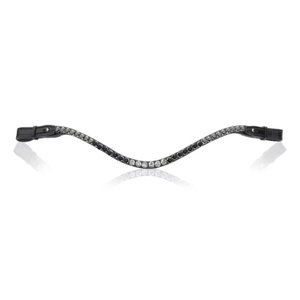 Frontal de cheval personnalisable en cuir avec chaîne de cristaux 6mm 8mm 10mm, rivets et boucle à dégagement rapide - Product Image 4