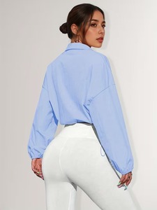 <b>Womens</b> Athleisure Tracksuit | Loose Cropped Full Zip <b>Jacket</b> & High Rise Fitness Tights Co Ord | Four Way Stretch Gym Clothes - Product Image 3