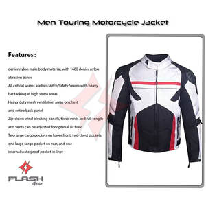 Chaqueta de Motociclismo Impermeable Cordura Textile para Hombre, Chaqueta de Aventura con Refuerzo Blindado CE, Resistente - Product Image 4