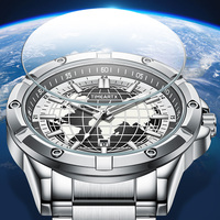 TIMEARTX – montre à Quartz pour hommes, en acier inoxydable, étanche, lumineuse, verre minéral renforcé, montre-bracelet d'affaires TA-5130