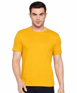 T-shirt pour homme, col rond, manches courtes, coupe classique, uni, décontracté, tricoté, logo sur le devant, 100% coton, séchage rapide - Product Image 2