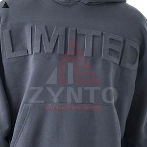 Sudaderas con Capucha en Oferta, Sudaderas con Logotipo Personalizado en Relieve para Hombre, Básicas, de Algodón Mezclado, Talla Única, Color Sólido, Nueva Moda - Product Image 3