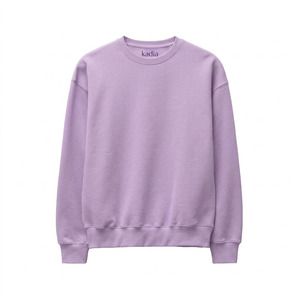 เสื้อสเวตเชิ้ตคอกลมสีดำสำหรับผู้ชาย ผ้าฝ้าย 100% ทรงปกติ สวมใส่สบาย แบบสวมหัว ผ้าถักสำหรับฤดูใบไม้ร่วง สีพื้น แขนยาว - Product Image 4
