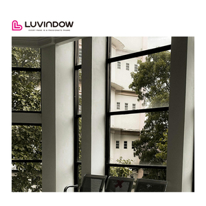 Fournisseur chinois Luvindow, revêtement de finition, style moderne, design de fenêtres de maison, fenêtres en verre, basculantes et pivotantes, aluminium pour villa - Product Image 5