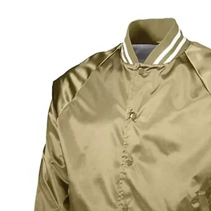 Veste bomber en satin personnalisée de haute qualité pour hommes, style baseball varsity, veste en satin antibactérienne écologique - Product Image 3