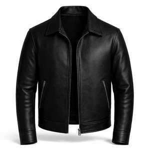 CLOVIX SPORTS Custom Made PU <b>Leather</b> <b>Jacket</b> for <b>Men</b> Eco-Friendly Waterproof Breathable Windproof Biker Style Winter <b>Jacket</b> - Product Image 1