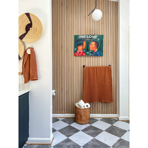 Panier de rangement tissé en raphia tonal Solution de rangement décorative pour la maison - Product Image 3