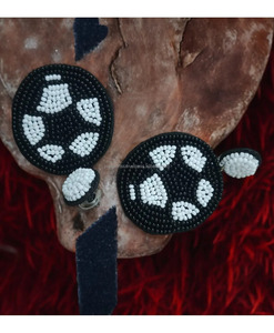 Letter Design Seed Bead <b>Earrings</b> White Beaded Jewelry Custom Text Style Statement <b>Earrings</b> <b>Bridal</b> Fashion Party Wear Gift - Product Image 6