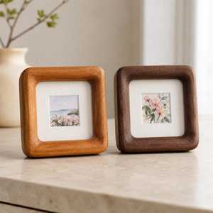 Wooden <b>Square</b> Photo <b>Frame</b>, Tabletop Home Decor for Pictures - Product Image 2