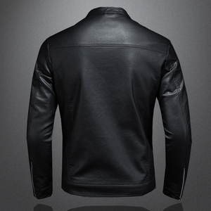 Gatsby Black Men's Real <b>Sheepskin</b> Aniline Leather Biker <b>Jacket</b> Quilted Zipper with Lining Inside <b>jacket</b> for men - Product Image 4