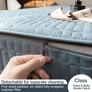 Housse de <span class=keywords><strong>matelas</strong></span> imperméable en coton premium matelassée et respirante, taille King Size, avec fermeture éclair, pour hôtel - Product Image 6
