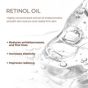 झुर्रियों की फर्म को चमकदार और मरम्मत करने वाली त्वचा को कम करने के लिए पेप्टाइड्स और हाइलूरोनिक एसिड के साथ ओम/ओडम रेटिनोल एंटी-एजिंग सीरम - Product Image 6
