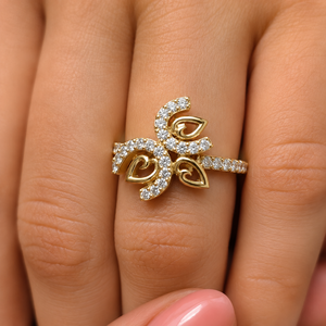 Bagues de fiançailles personnalisées en diamant de laboratoire taille ronde pavé, or massif 14K, CVD/HPHT DEF VVS, bijoux fins pour femmes, vente en gros - Product Image 2