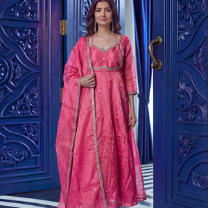 Ramdev Trading Fandy <b>Silk</b> Digital Print Quick Dry Women's Modern Style Wedding Wear <b>Kurta</b>/Kurti Ethnic Indian Design Wholesale - Product Image 1