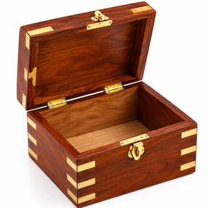 Handcrafted Square Wooden Anti-Theft Key Lock <b>Money</b> <b>Box</b> Coin Bank with Storage for Home Office <b>Gift</b> - Product Image 5