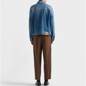 Chaqueta Bluson de Mezclilla Lavada Premium para Hombre, Chaqueta de Algodón con Cierre, Ropa de Calle, Fabricante de Ropa con Etiqueta Privada Personalizada OEM - Product Image 2