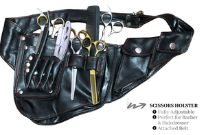Hairdressers Beauty Scissors Holster | Hairdressing Barber Scissor Holster <b>Pouch</b> Holder Case Clips Bag Waist Belt - Product Image 6