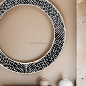 Offre Spéciale miroir mural fait main poli d'incrustation d'os décoratif de mariage moderne pour les maisons minimalistes - Product Image 3