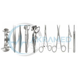Kit d'instruments chirurgicaux pour trachomatos-trichiasis en acier inoxydable, pour chirurgie des paupières entropiques, certifié CE, réutilisable - Product Image 2