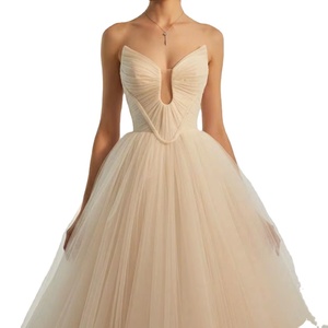 Vestido de Novia Elegante Hecho a Mano con Cuentas de Alta Calidad OEM, Vestido de Gala Largo hasta el Suelo para Madre de la Novia, Tallas Grandes, Decoración de Encaje, Venta al por Mayor - Product Image 1