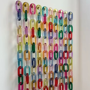 Décor mural moderne en chaîne d'acrylique fait main, personnalisable, pour la maison, à suspendre, vente en gros, en résine mate adorable - Product Image 1