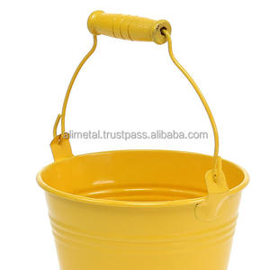 Cubo de flores de hierro de diseño clásico, recubierto de polvo colorido para una mayor durabilidad como decoración de mesa o jardín para el hogar y las fiestas - Product Image 3