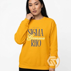 Sweat-shirt décontracté respirant en molleton de coton éco-responsable 500g pour femme, motif Sigma Gamma Rho, collection Trésors Grecs, haute qualité, automne-hiver - Product Image 3