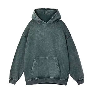 Sudadera con Capucha Extra Grande para Hombre, Color Morado Sólido, Algodón French Terry, Estilo Casual para Otoño, Diseño con Bolsillos, Corte Regular - Product Image 4
