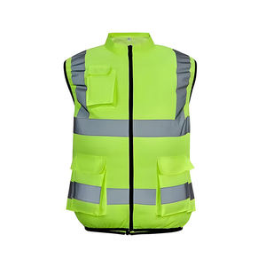 Chaleco de Seguridad Reflectante de Alta Visibilidad Unisex, Malla de Poliéster Transpirable, Múltiples Bolsillos, Detección de Agujas, Ropa de Trabajo, Transferencia de Calor - Product Image 2