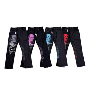 Collection High Street – Pantalon en jean épais délavé 365 g/m² en molleton SDL, coupe droite et large pour un style décontracté - Product Image 4