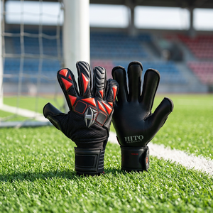Gants de gardien de but professionnels personnalisés avec impression, support OEM pour l'entraînement au football et au soccer, paume en latex épais - Product Image 4