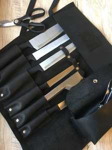 Ensemble de couteaux portables classiques en cuir véritable de haute qualité et durable, 4-6 compartiments, léger pour la protection des couteaux, LKR-0383 - Product Image 3