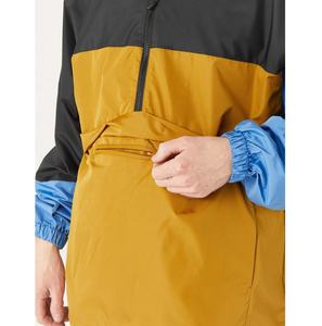 Best Selling <b>Men's</b> <b>Lightweight</b> Nylon Waterproof Windbreaker <b>Jacket</b> Regular Fit Pullover Hooded Patchwork Color Embroidery - Product Image 5