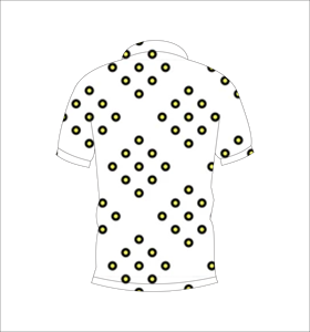Custom <b>White</b> <b>Polo</b> Shirt Men Yellow Dot Print Casual Short Sleeve Breathable Summer Golf <b>Polo</b> Shirt - Product Image 2