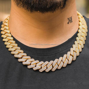 Hip Hop Style 12mm <b>VVS</b> Moissanite Diamond in 925 Sterling Silver Iced Out Cuban Link <b>Chain</b> Drop shipping Available - Product Image 1