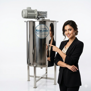 High Efficiency Stainless Steel Mixer Tank Agitator Carbonated Beverage Liquid Mixing Micron India Brand 1 Year Warranty 440V - Product Image 4