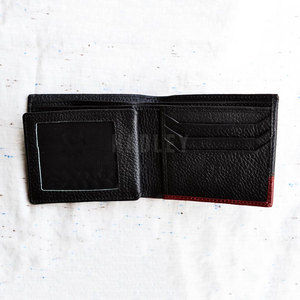 Hadley Sports <b>Men</b> Genuine Leather Bifold <b>Wallet</b> Black Brown Colorblock <b>Card</b> <b>Holder</b> - Product Image 3