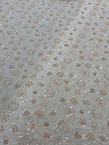 Tissu de broderie perlée haut de gamme, Tissu personnalisé, Tissu à sequins, Tissu dentelle, Vêtements de mode, Boutique de prêt-à-porter, Vente en gros, Fournisseur d'exportation - Product Image 1