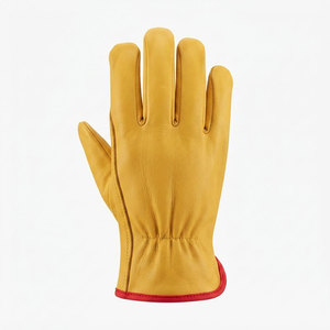 New Style Custom Reinforced Goat Grain Leather Driving <b>Gloves</b> Elastic Wristlet 11 oz Thick Heat Resistant <b>Gloves</b> - Product Image 2